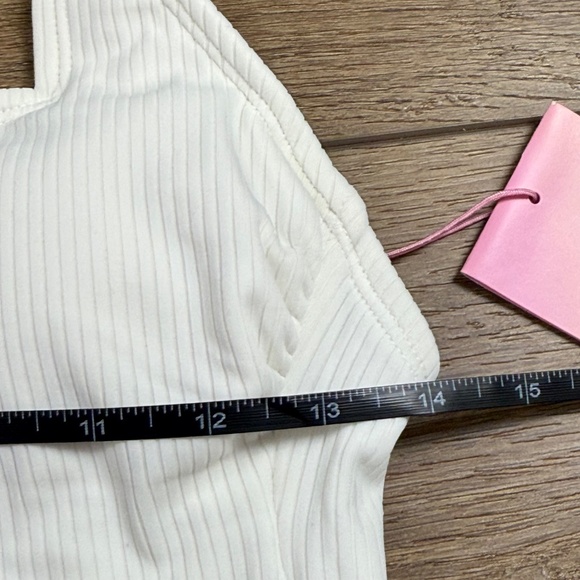 Stoney Clover Lane X Target One-Piece Swimsuit, Ribbed, White, NWT Size Medium - Picture 9 of 10